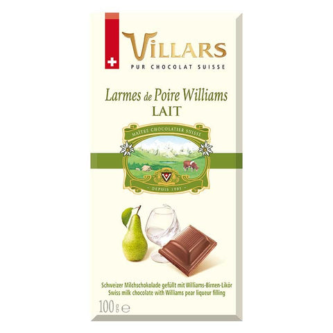 Tablette chocolat larmes de poire Williams 100g NOEL